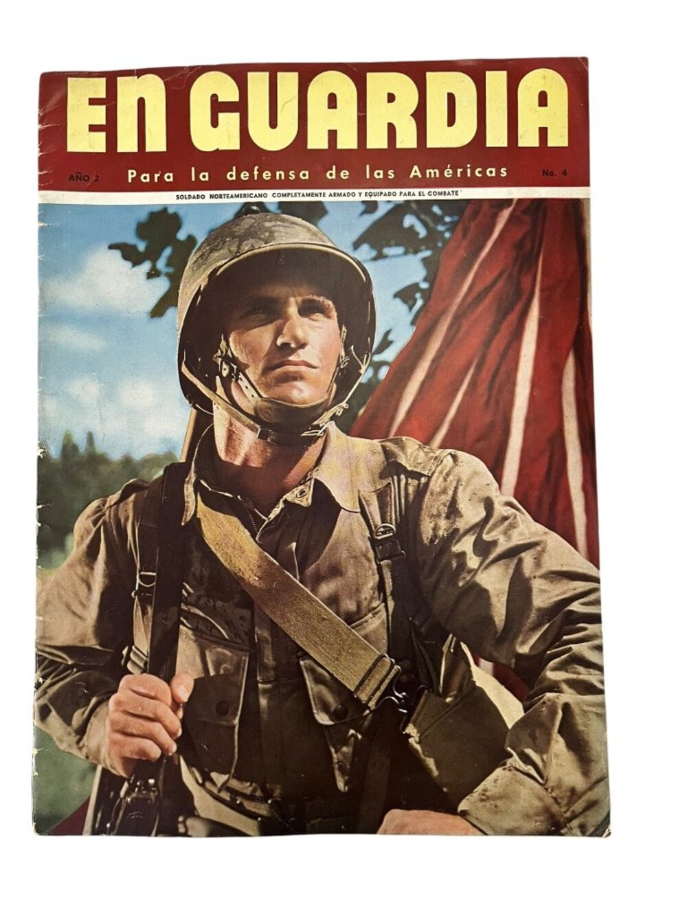 Vintage 1940s En Guardia Magazine Spanish WWII Propaganda Latin America Issue No